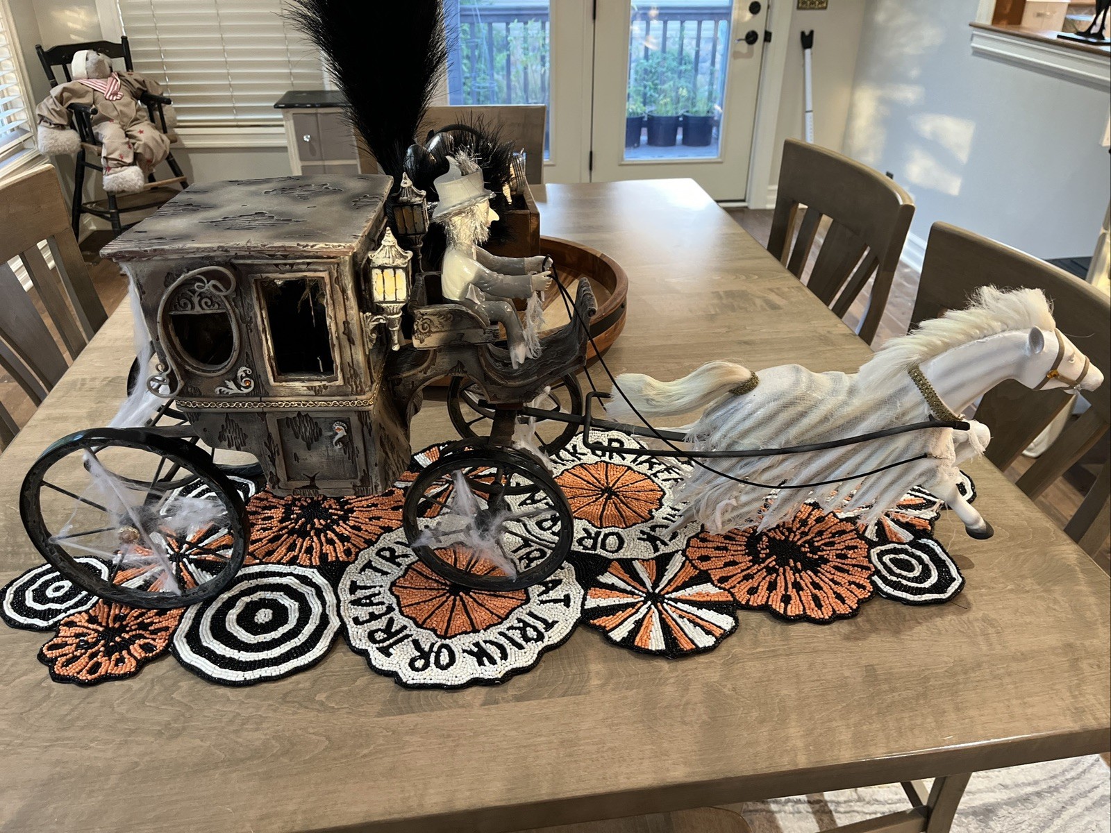 Katherine\'s Collection Gone Batty Ghostly Horse Drawn Carriage 35\