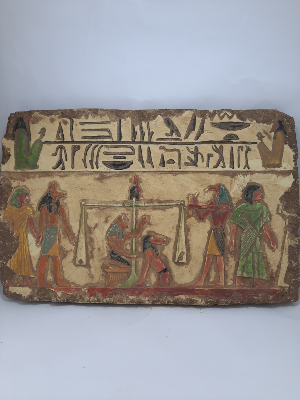 RARE ANCIENT EGYPTIAN ANTIQUITIES Stela Stone Pharaonic for Judgment Day Anubis