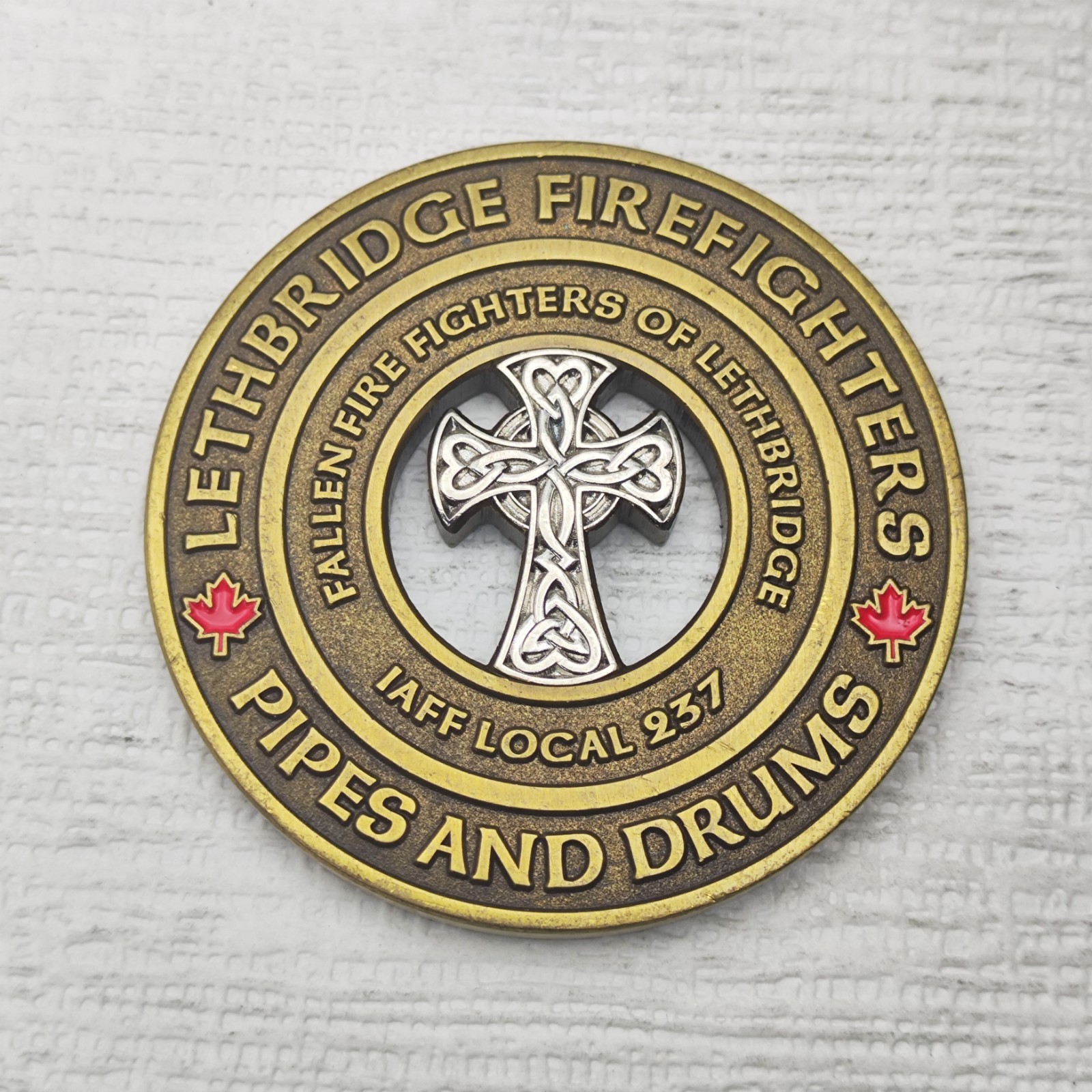 Fallen Lethbridge Fire Fighters IAFF Local 237 Challenge Coin
