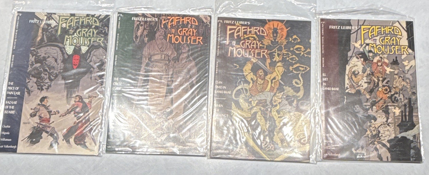 Epic Comics Fafhrd & Gray Mouser Lot of 4 Howling Tower Ill Met Bazaar