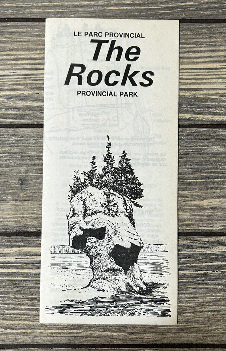 Vintage Le Parc Provincial The Rocks Provincial Park Brochure Pamphlet
