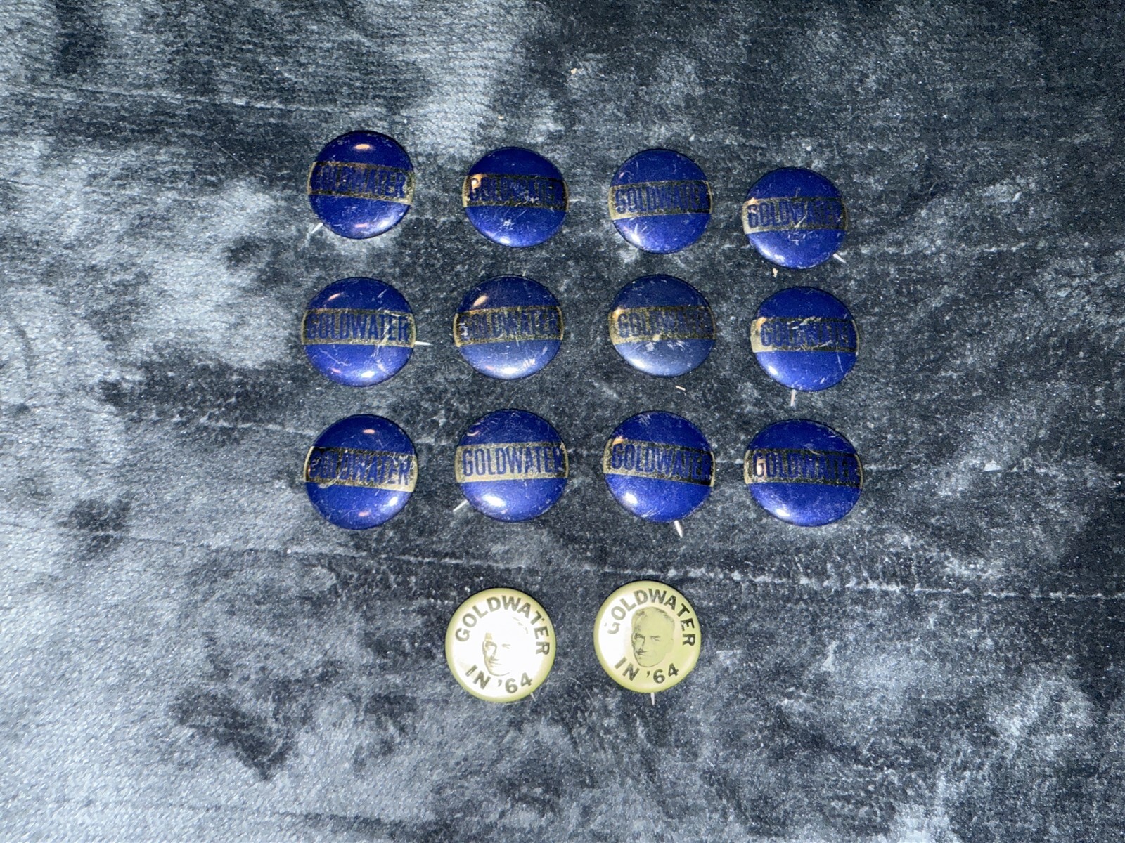LOT OF 14 VINTAGE 1964 BARRY GOLDWATER CAMPAIGN PRESIDENTIAL BUTTON PIN LOT OF 14 VINTAGE 1964 BARRY GOLDWATER CAMPAIGN PRESIDENTIAL BUTTON PIN