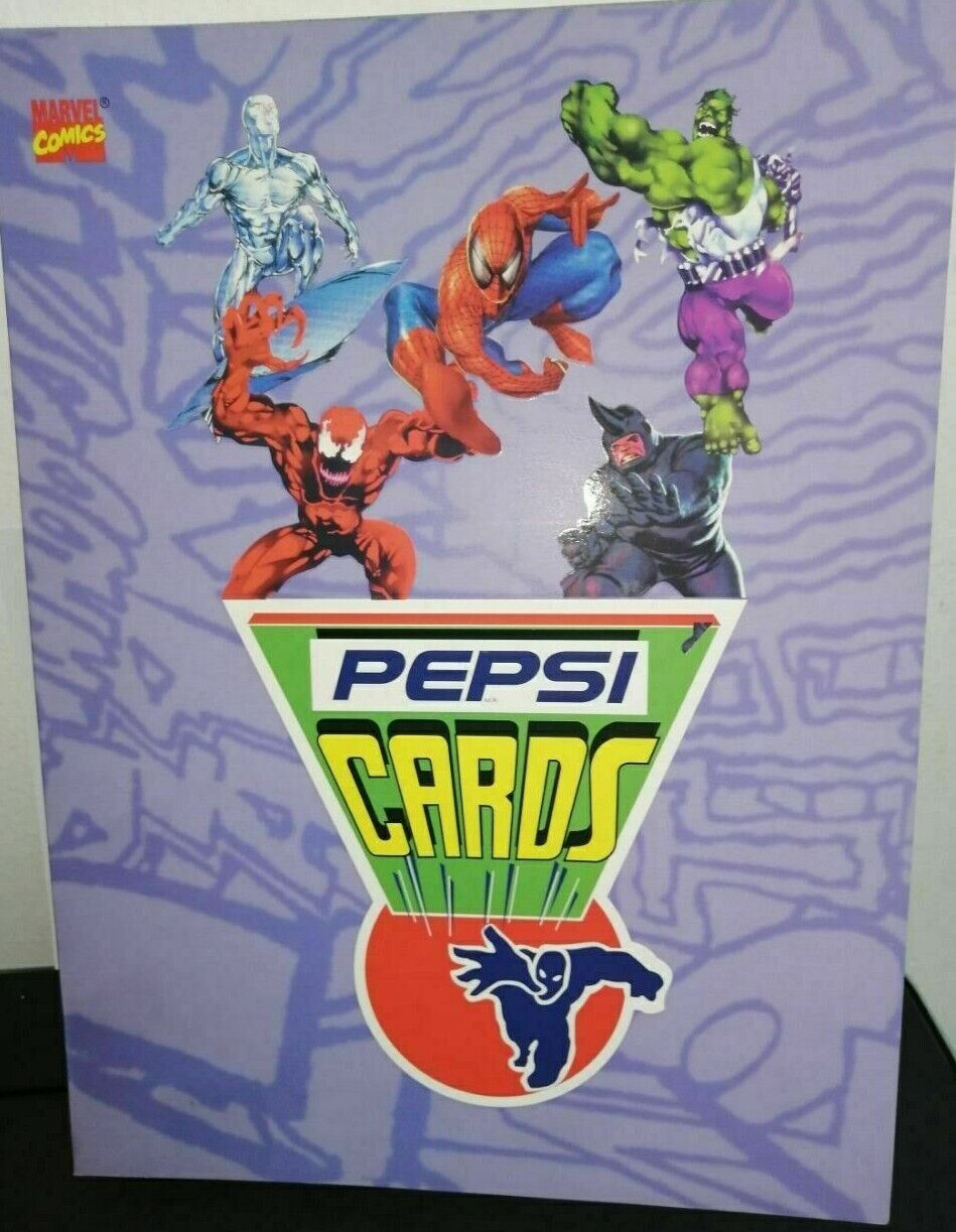 1995 Marvel Pepsicards Binder + Full Set Basic + Specials + Holograms Reprint #1