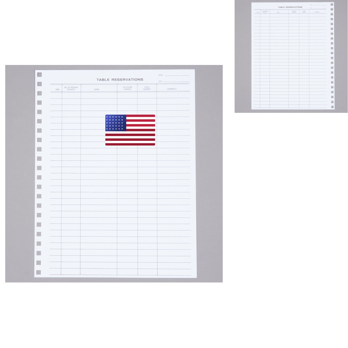 Menu Solutions R020 Reservation Book Replacement Sheets - 50/Pack 2668308