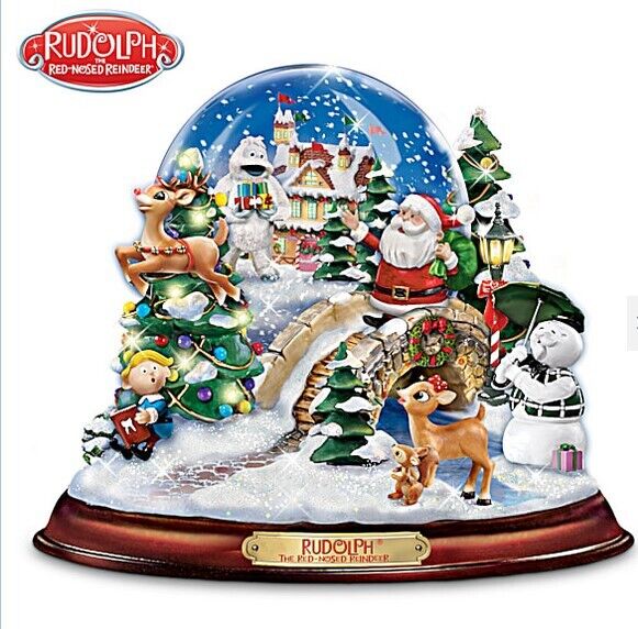 Bradford Exchange Rudolph The Red-Nosed Reindeer Illuminated Musical Snowglobe