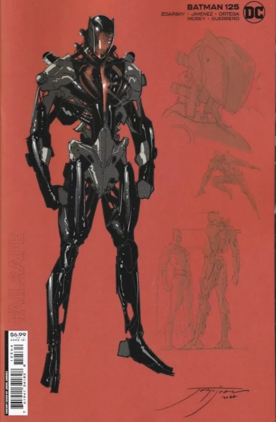 BATMAN 125 1:10 JIMINEZ DESIGN VARIANT 1ST APP FAILSAFE NM