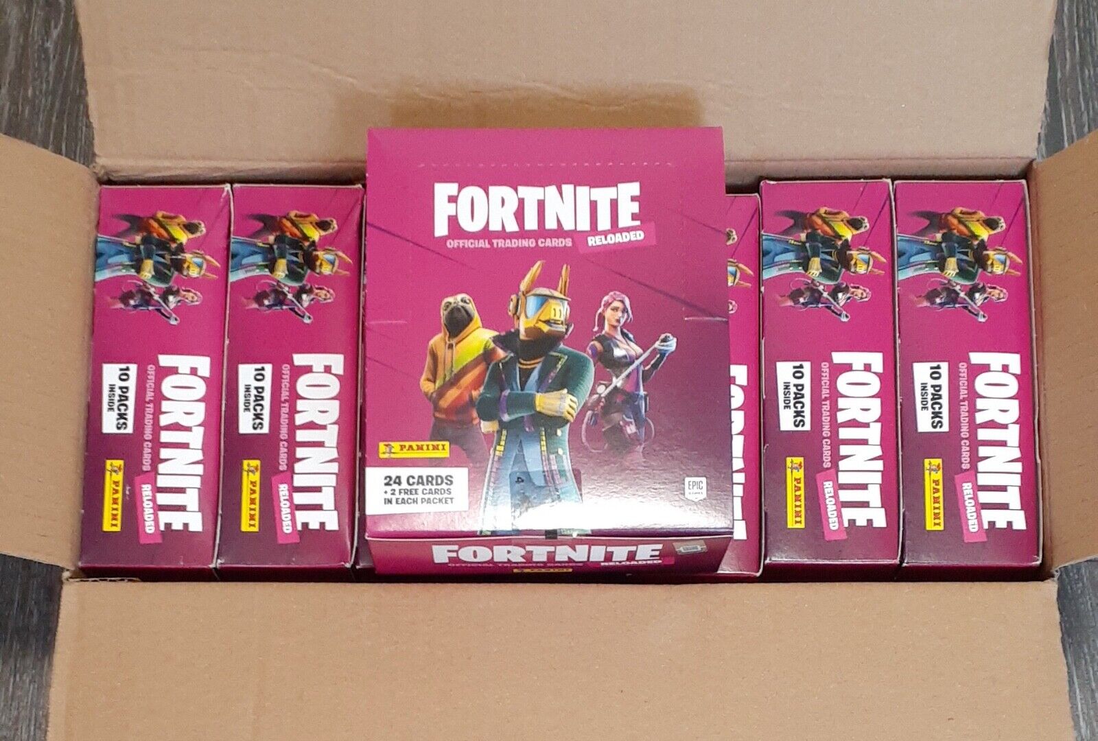 Panini Fortnite Reloaded 7 box cards pack
