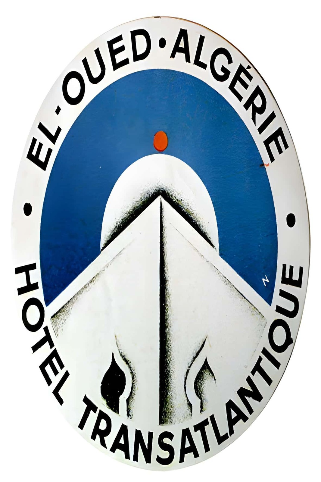 Hotel Transatlantique El Oued Algérie Poster - 1980s Vintage Travel Art 🇩🇿🕶️
