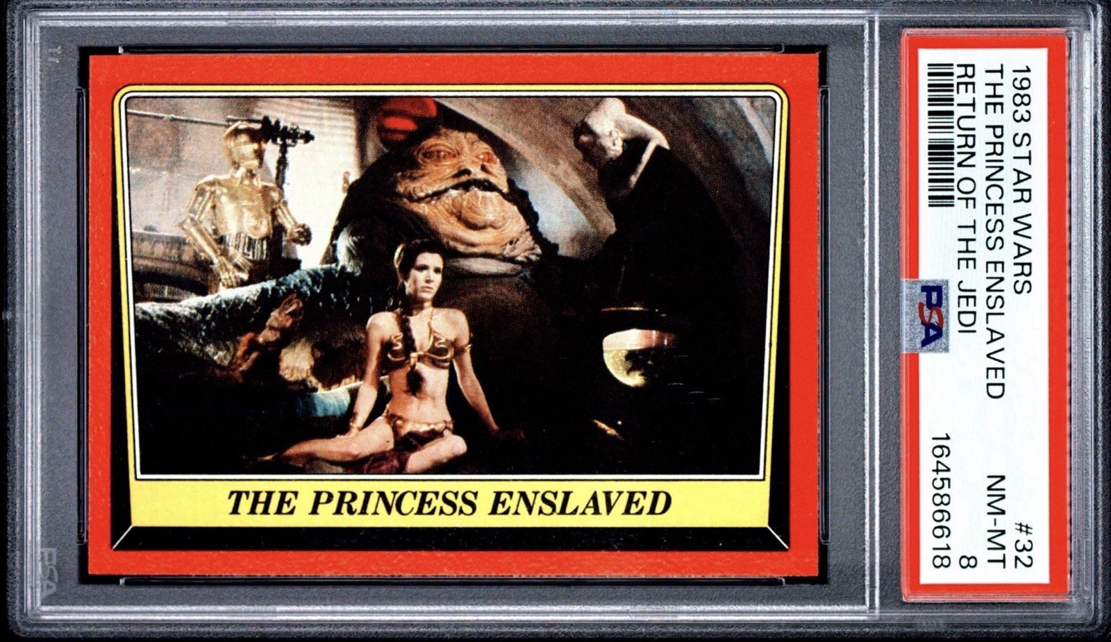 🔥1983 Topps Star Wars Return of the Jedi #032 Princess Enslaved PSA 8 Leia
