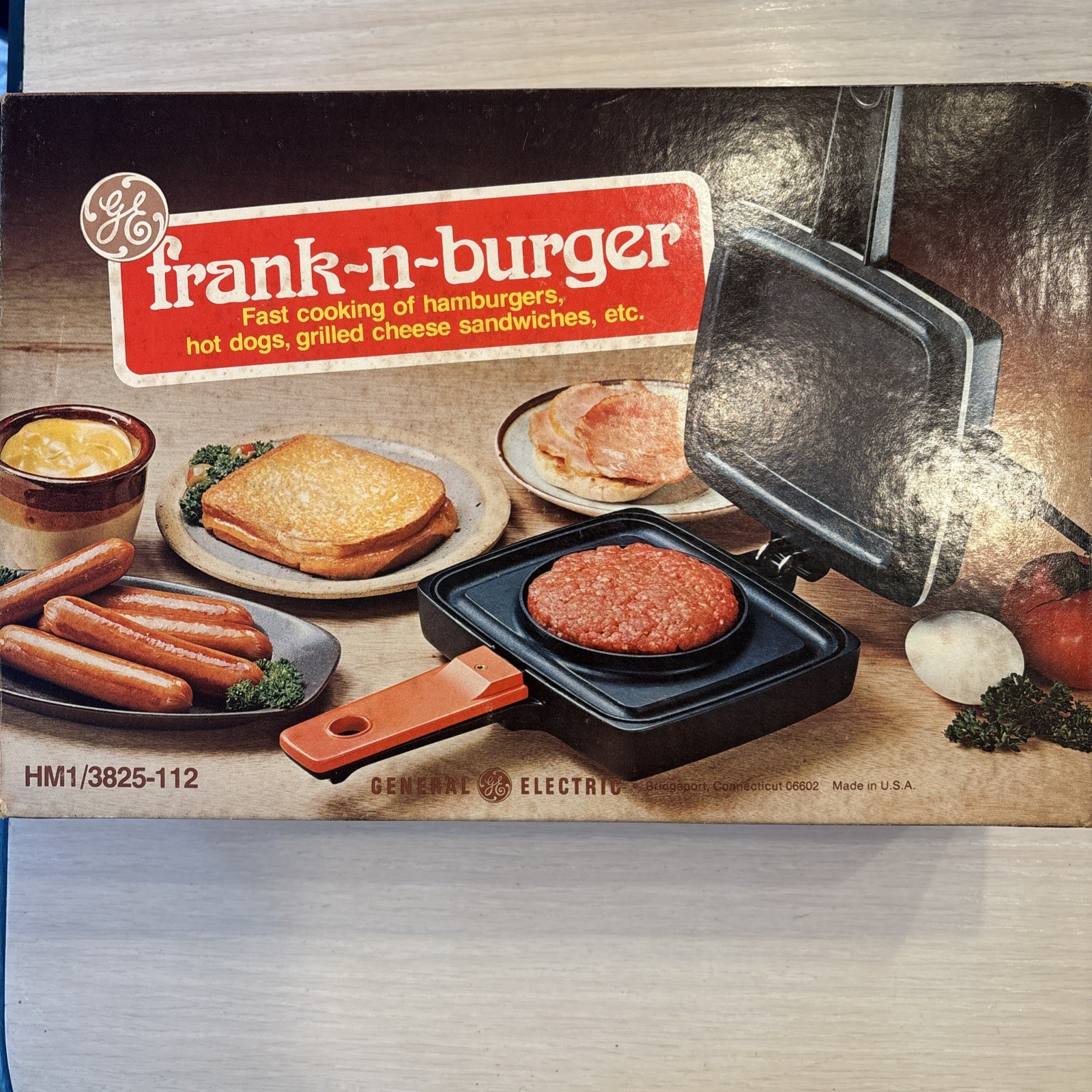 Vintage 1976 NIB GE Frank-n-Burger Indoor Grill  HM1/3825-112