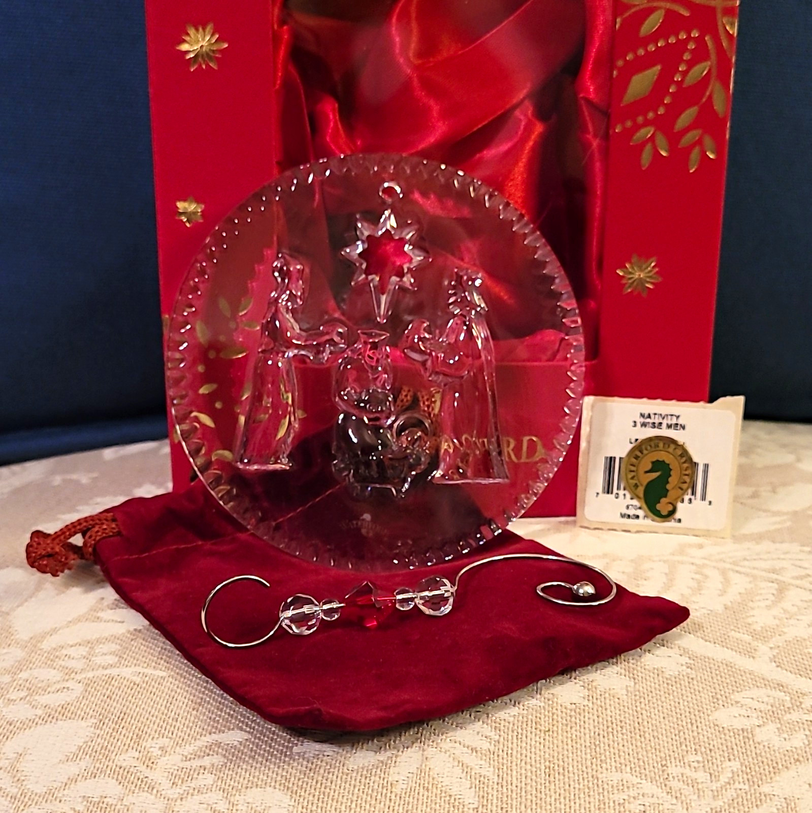 Waterford Crystal Nativity Three Wise Men Hanging Round Ornament Christmas 2017 Waterford Crystal Nativity Three Wise Men Hanging Round Ornament Christmas 2017