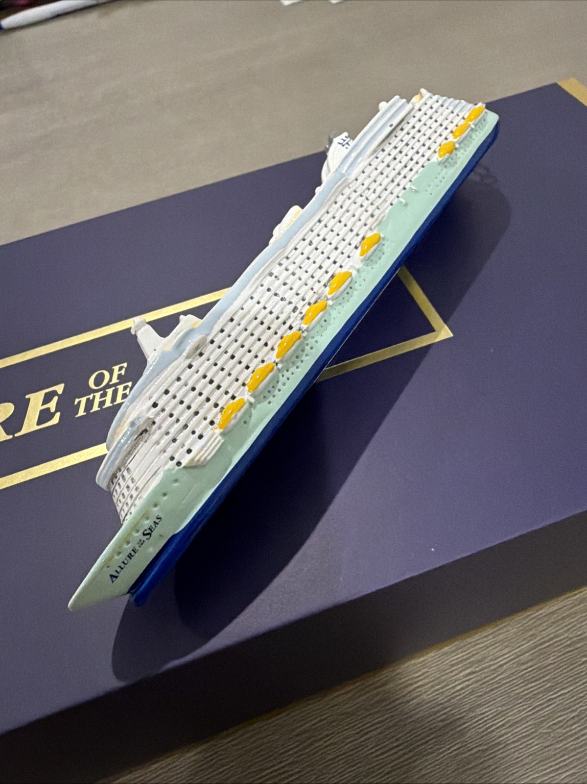 Royal Caribbean Allure of the Seas Cruise Ship Model Keychain 6” NEW
