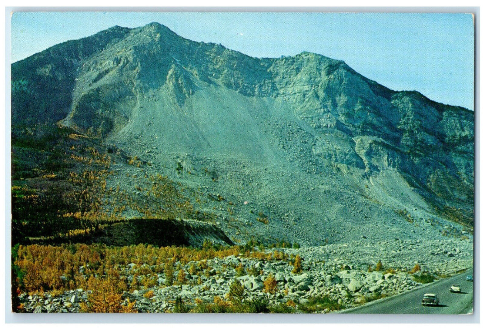 c1960's Frank Slide Turtle Mountain Southern Alberta Canada Postcard