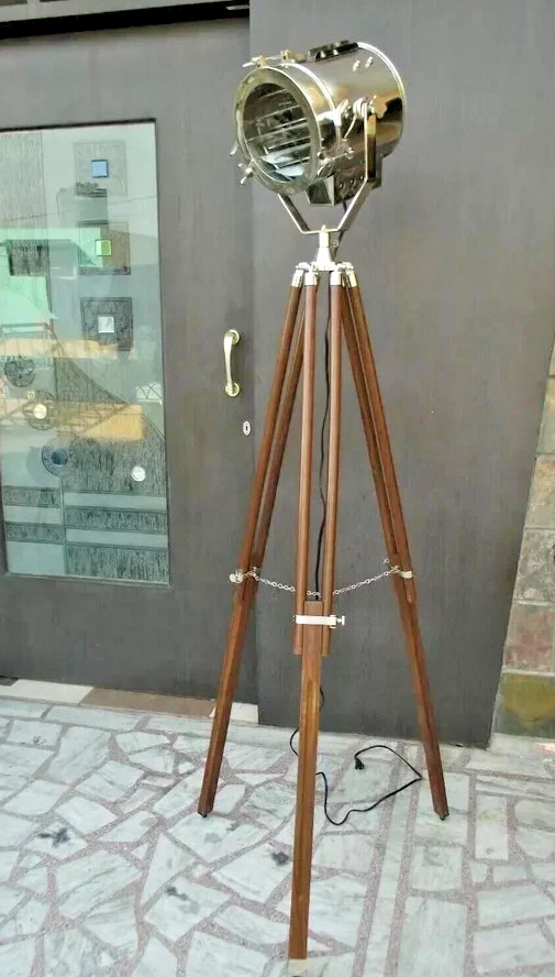 Lamp Hollywood Spotlight Nautical Industrial Searchlight Floor Lamp With Tripod