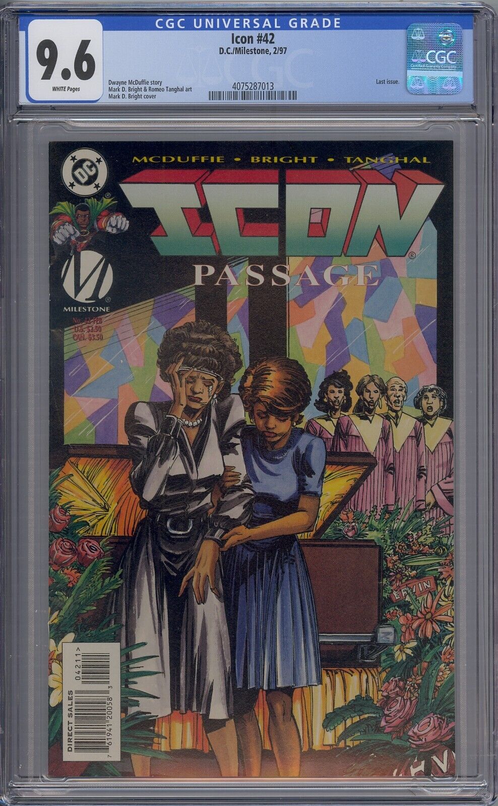 ICON #42 CGC 9.6 HTF LAST ISSUE WHITE PAGES