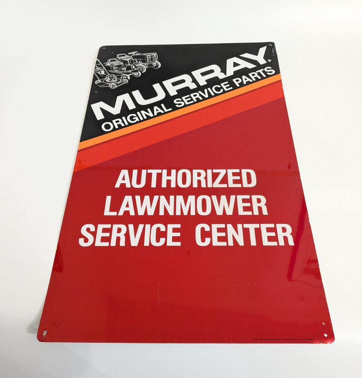 Vintage Murray Authorized Lawnmower Service Center Metal Sign (EXCELLENT COND)