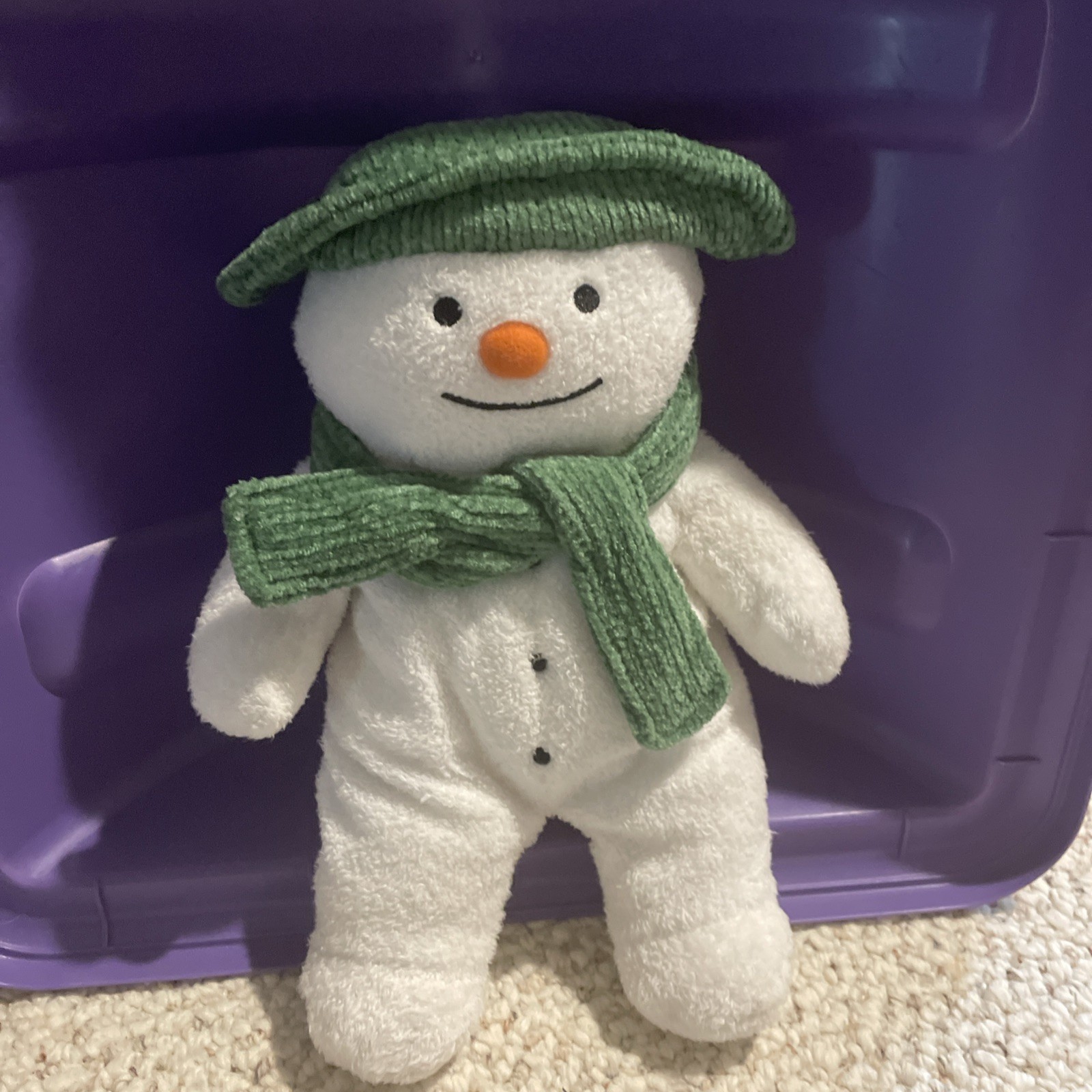 10 Inch Stuffed Snowman With Jingle Bell Inside From The Snowman Movie
