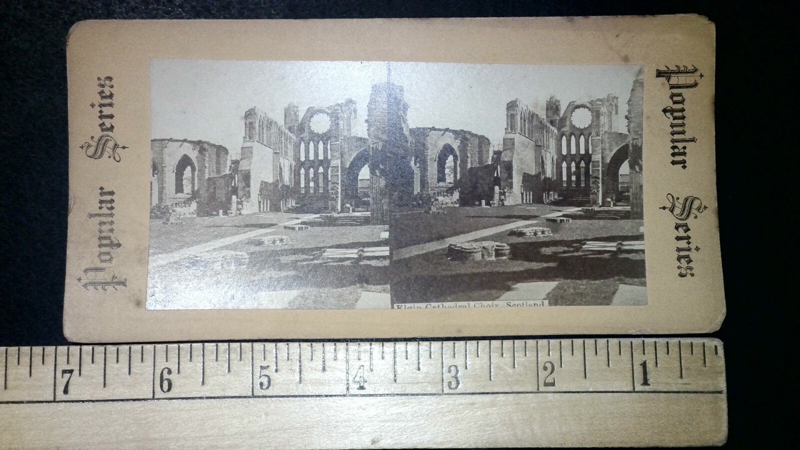 Elgin Cathedral Choir Scotland Stereoview Popular Series 1870s Antique Elgin Cathedral Choir Scotland Stereoview Popular Series 1870s Antique
