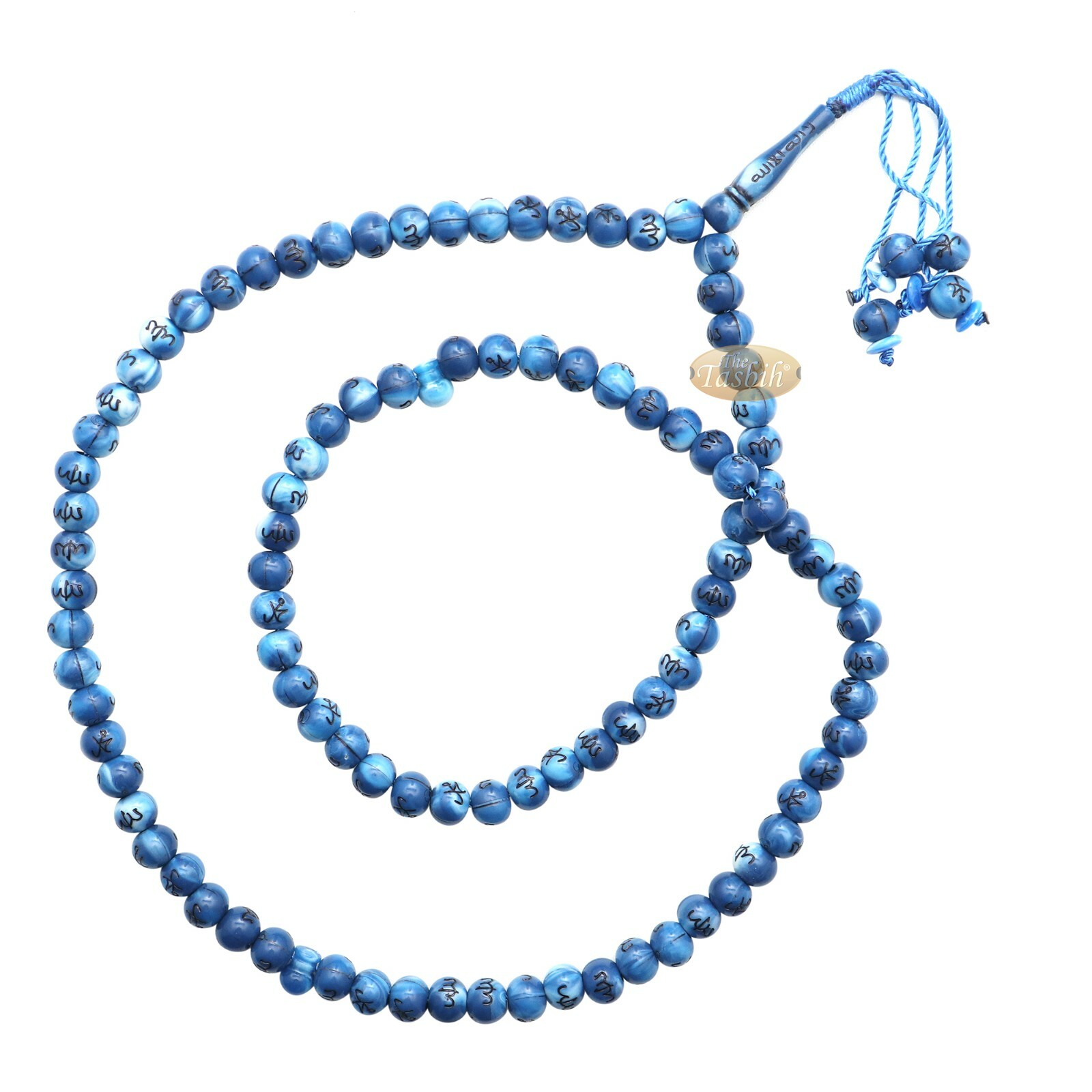 Marble Blue 10mm Plastic Sturdy Tasbih Allah Muhammad Beads Islamic Prayer Beads Marble Blue 10mm Plastic Sturdy Tasbih Allah Muhammad Beads Islamic Prayer Beads