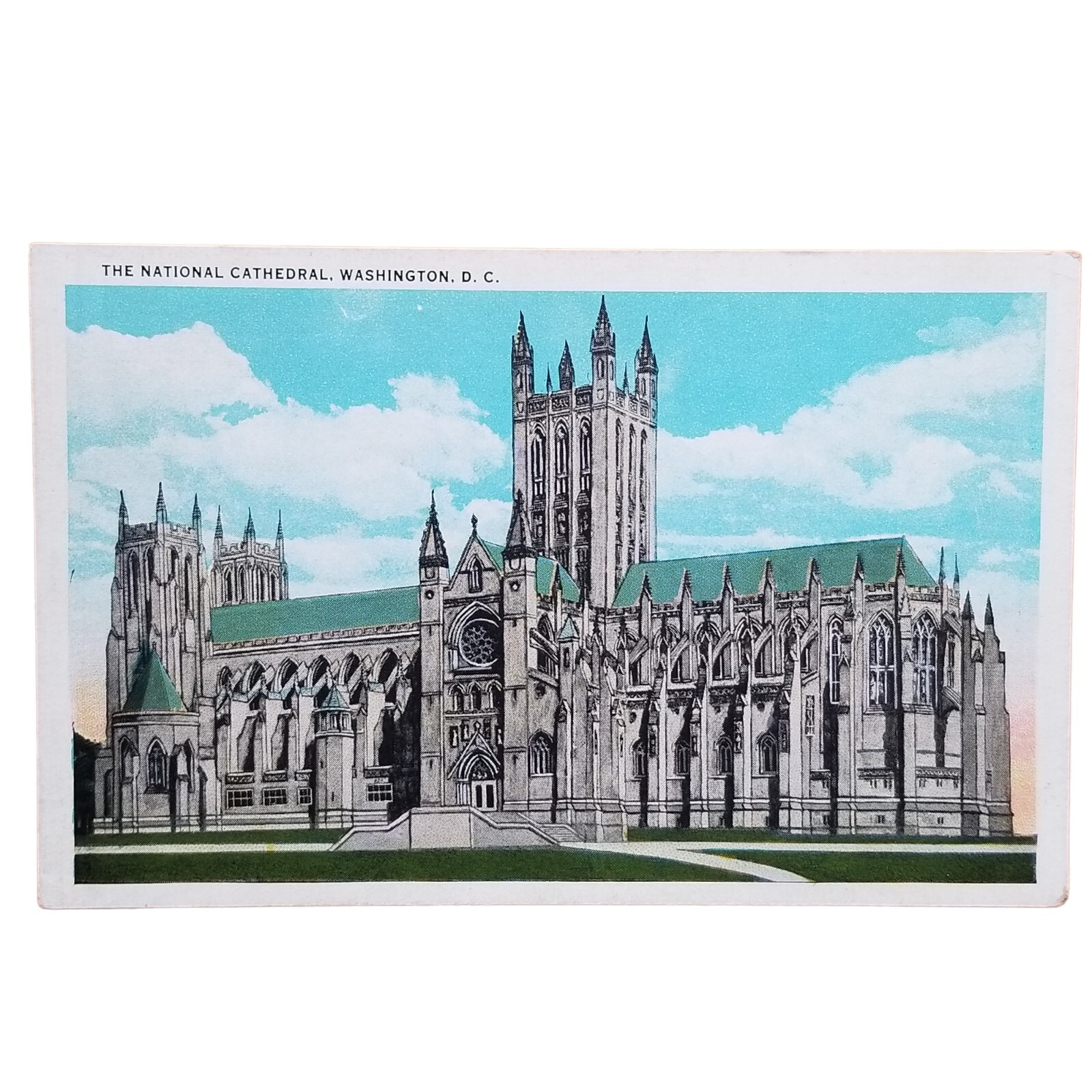 The National Cathedral Washington DC Postcard Vintage The National Cathedral Washington DC Postcard Vintage