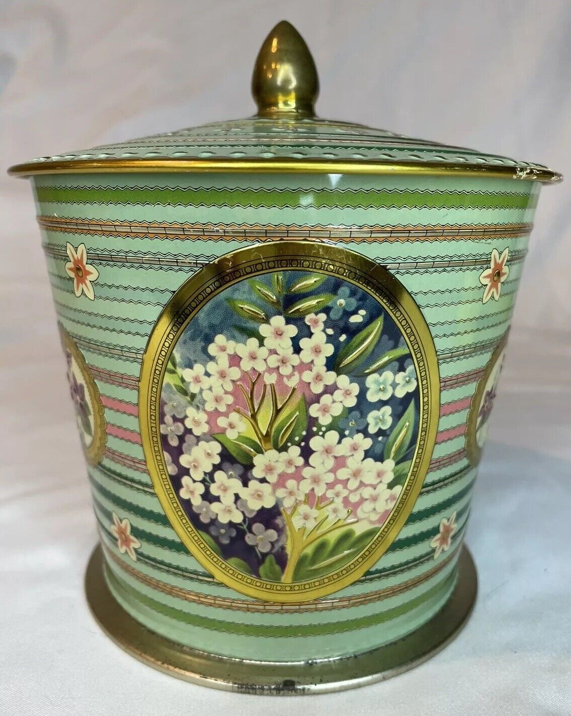 Vintage BARET WARE (England) Tin Container “Summer Flower” #64