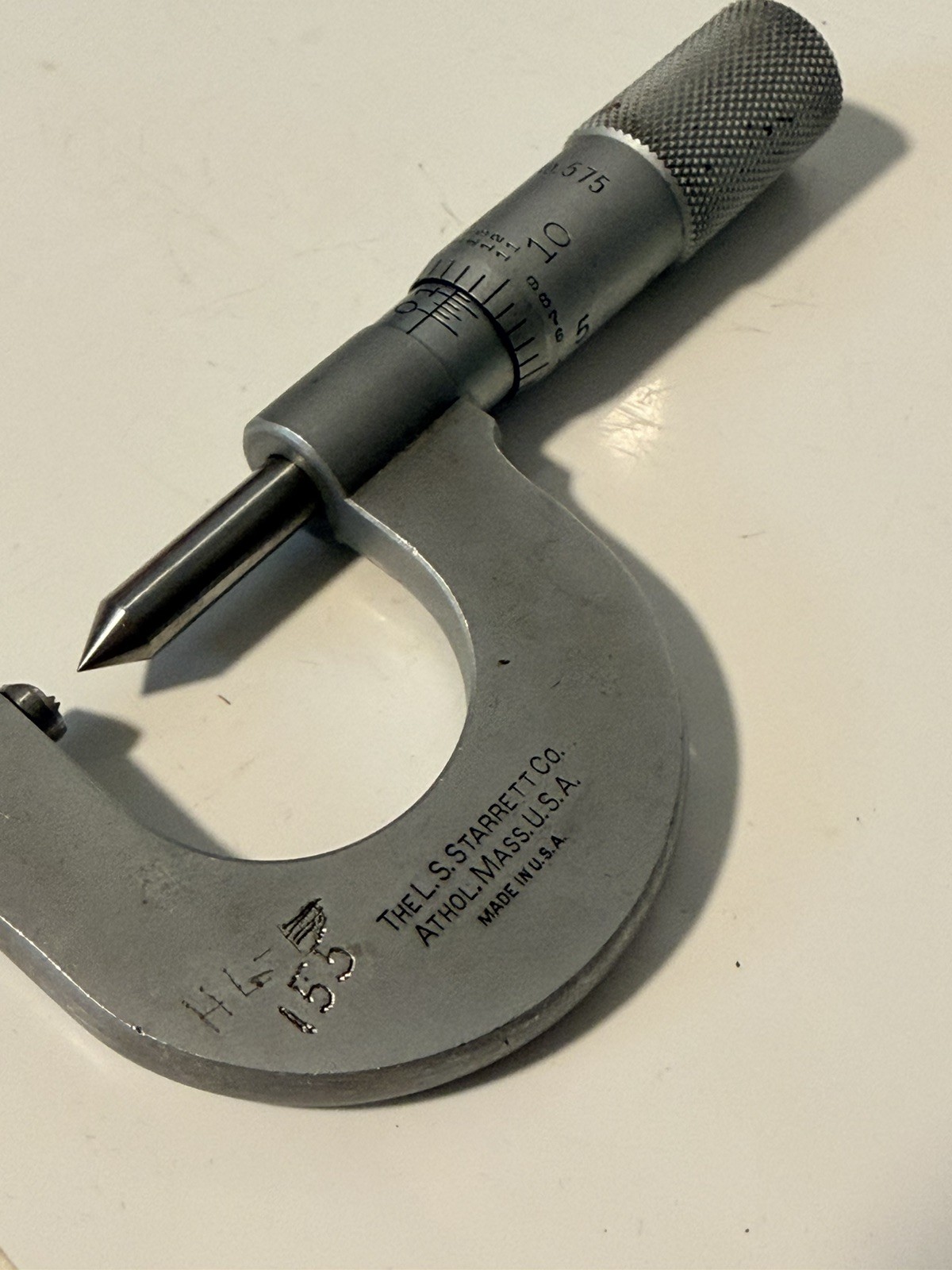 MT11 NICE VINTAGE STARRETT NO. 575SCREW THREAD MICROMETER 