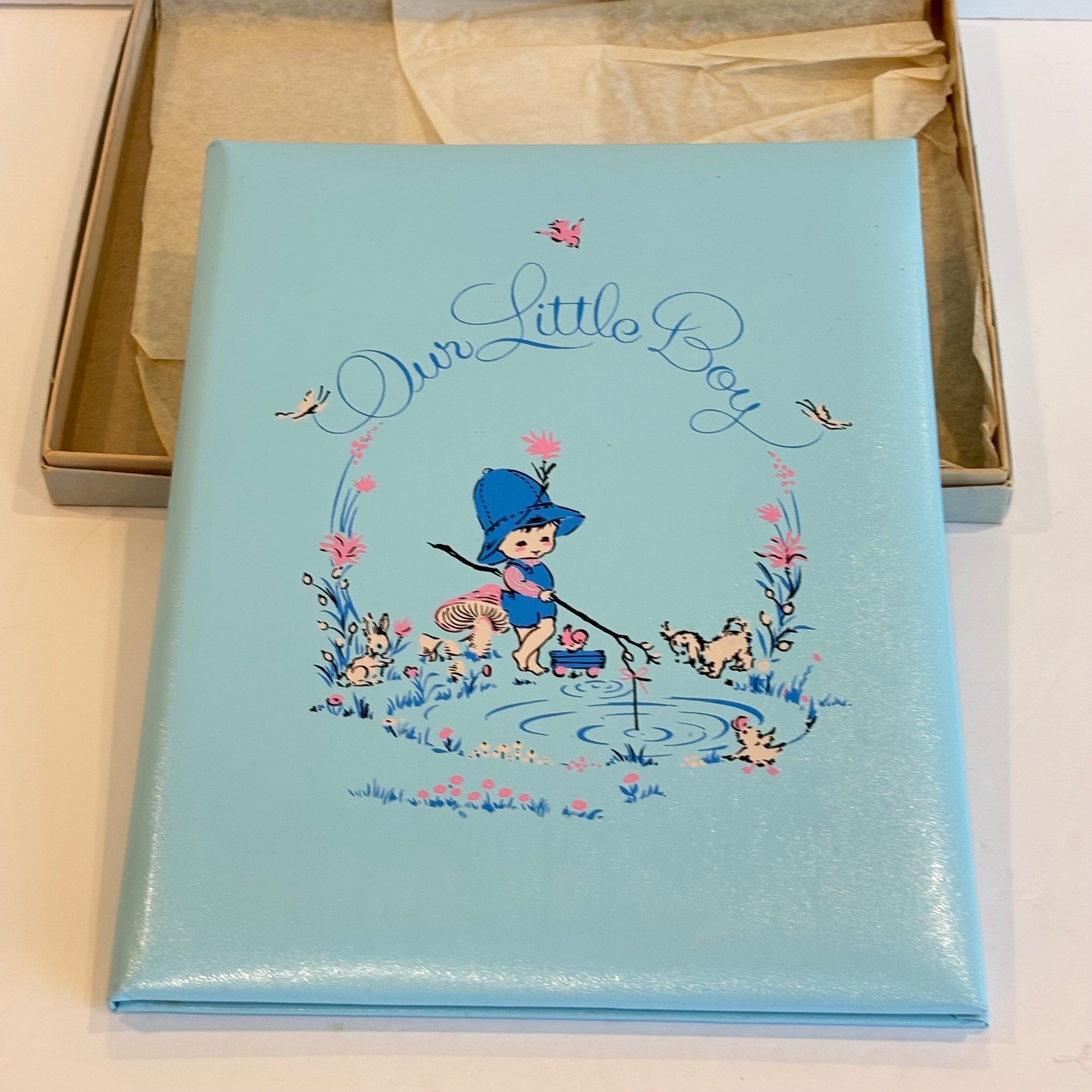 Vintage Our Little Boy Baby Book Stina Nagel Illustrations Blue New 1960s