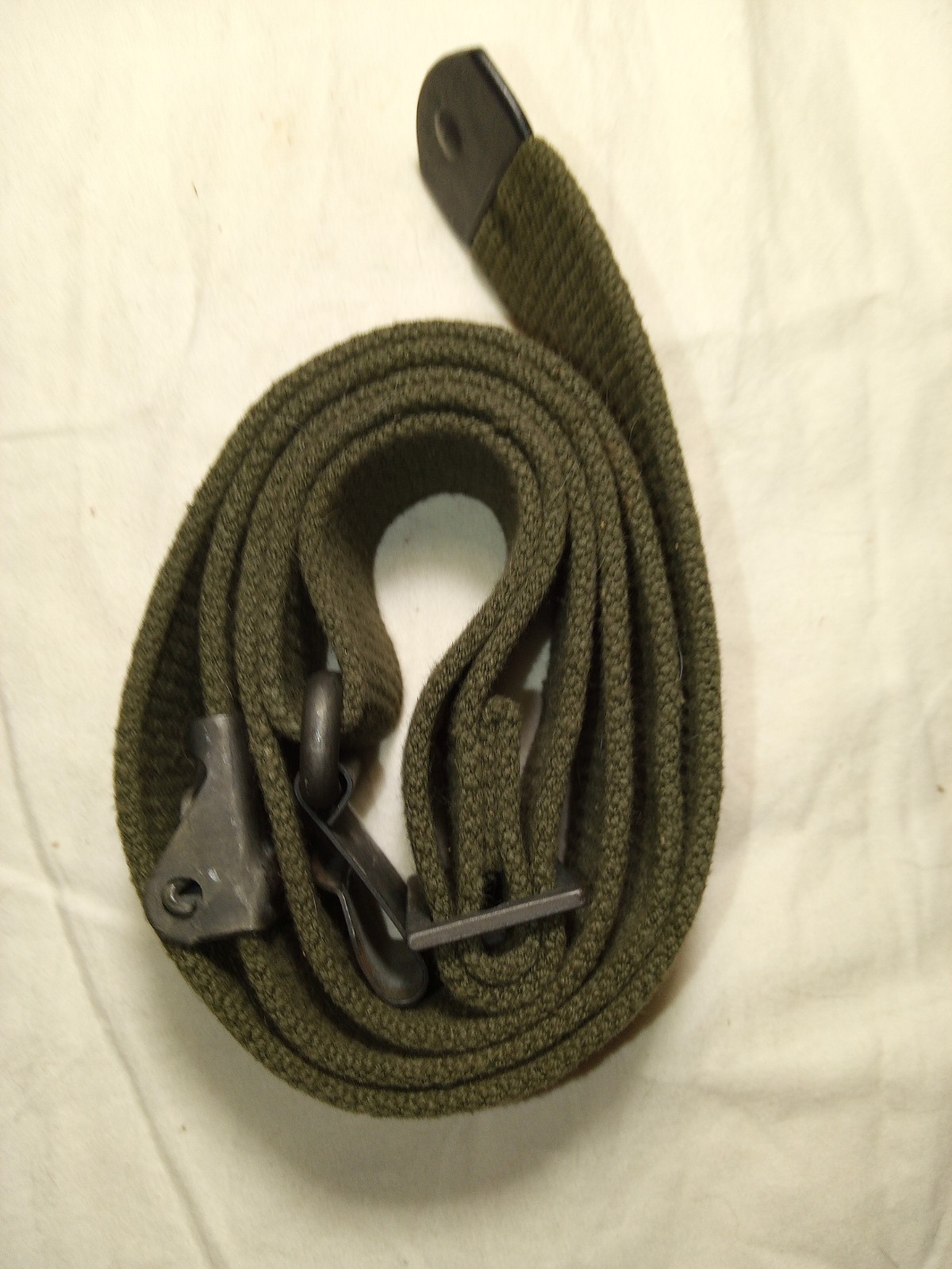 Vintage USGI M1 Garand Web Sling OD Green Canvas MRT Dated DEC 1951 Korean War Vintage USGI M1 Garand Web Sling OD Green Canvas MRT Dated DEC 1951 Korean War