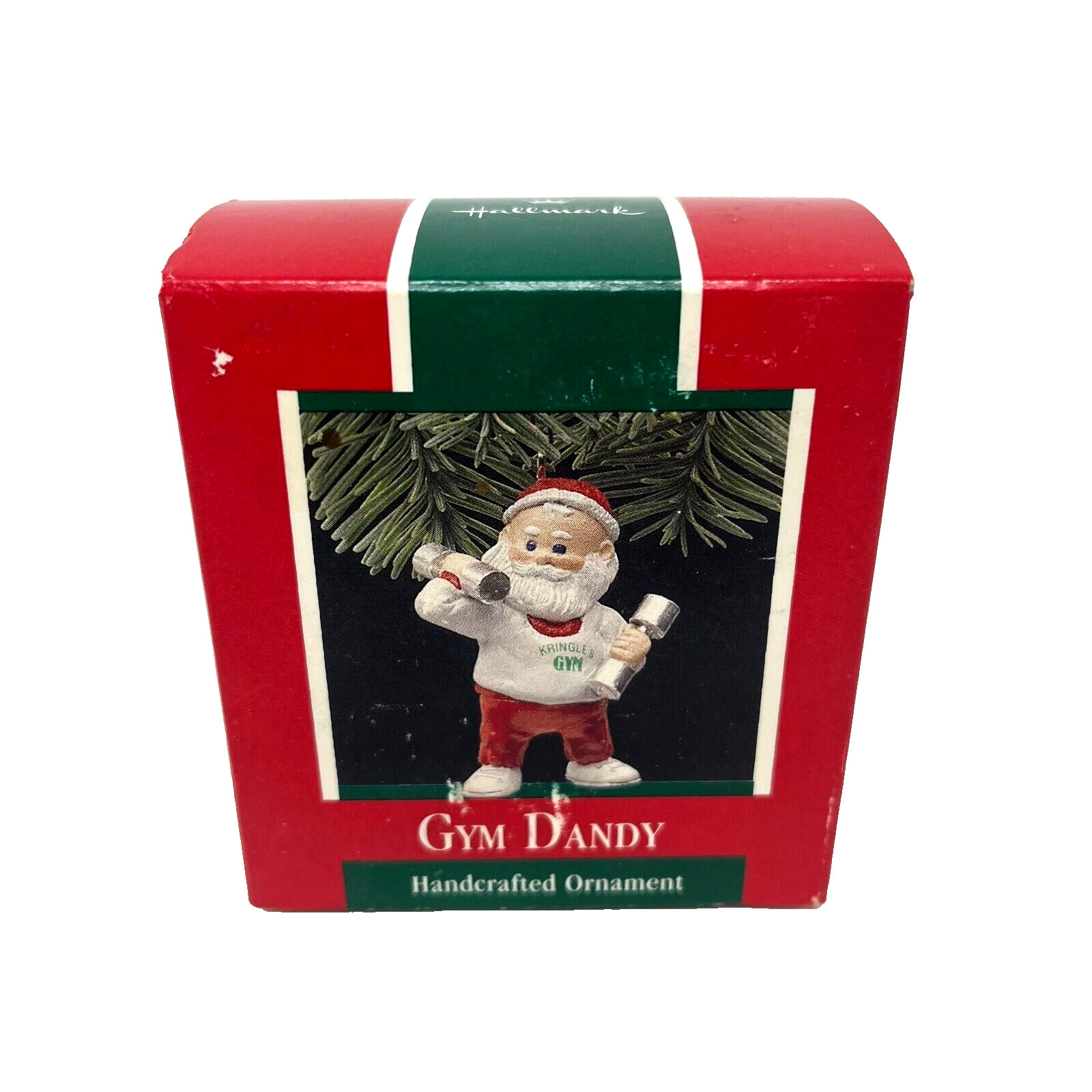 Hallmark Keepsake Gym Dandy Christmas Ornament 1989 Santa Kringles Gym VTG NOS Hallmark Keepsake Gym Dandy Christmas Ornament 1989 Santa Kringles Gym VTG NOS
