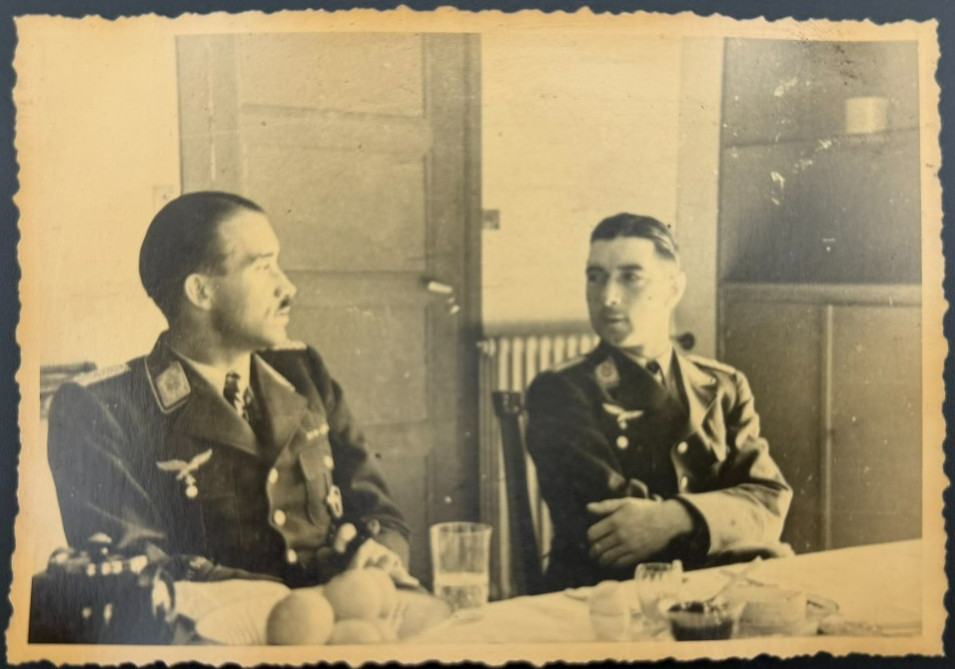 Vintage 1940s German Military Officers Photo - Original Historical Militaria