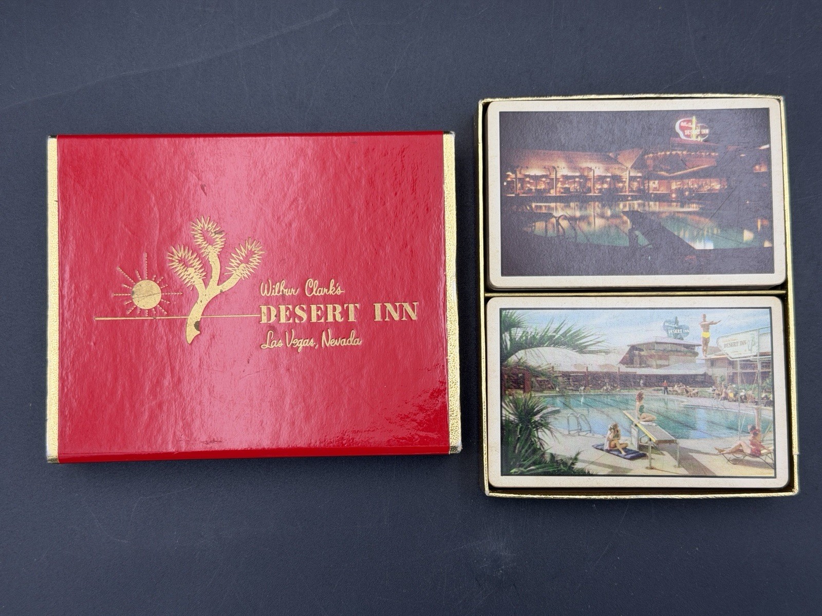 Wilbur Clark\'s Desert Inn Las Vegas Nevada Playing Cards Double Deck Redislip
