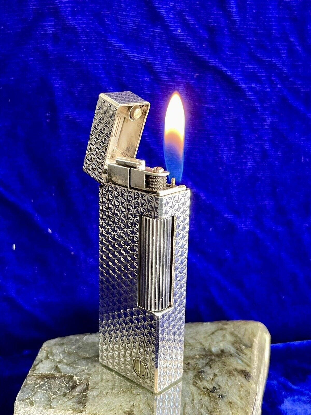 Dunhill Lighter Botanical Silver Full Working Very Good Condition Year Warranty