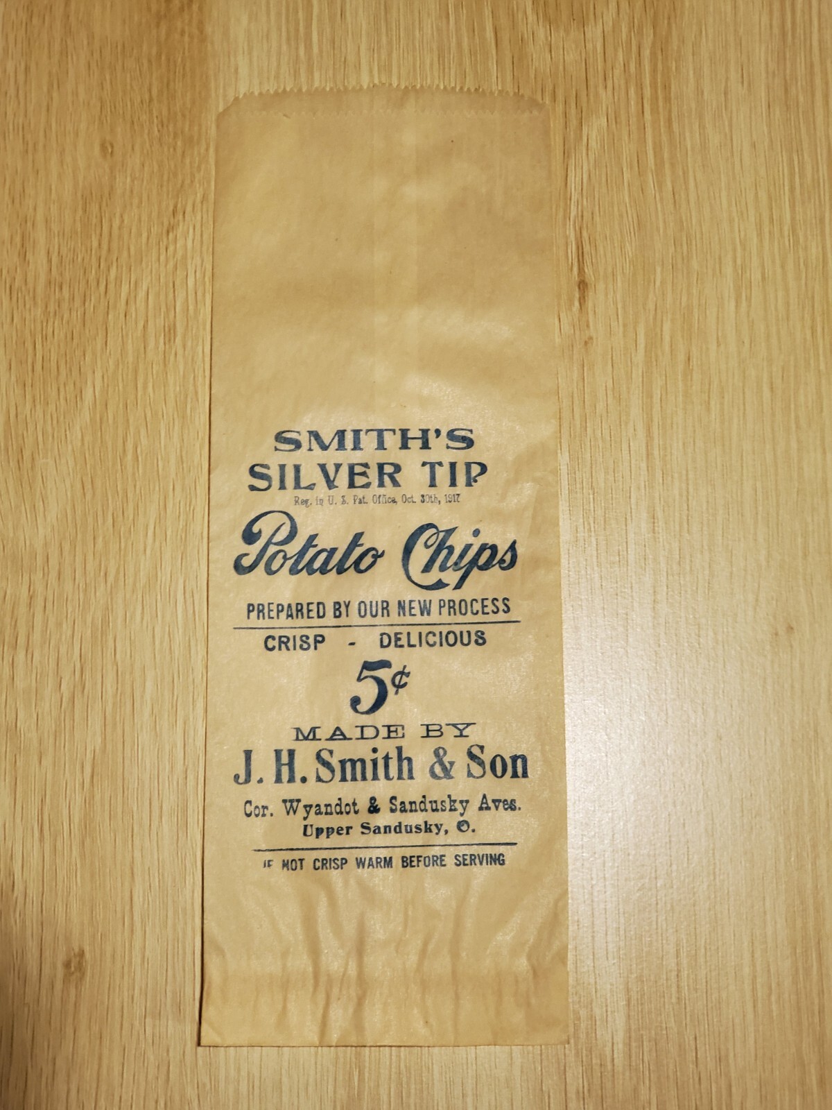 RARE Smith\'s Silver Tips Potato Chips Upper Sandusky, OH