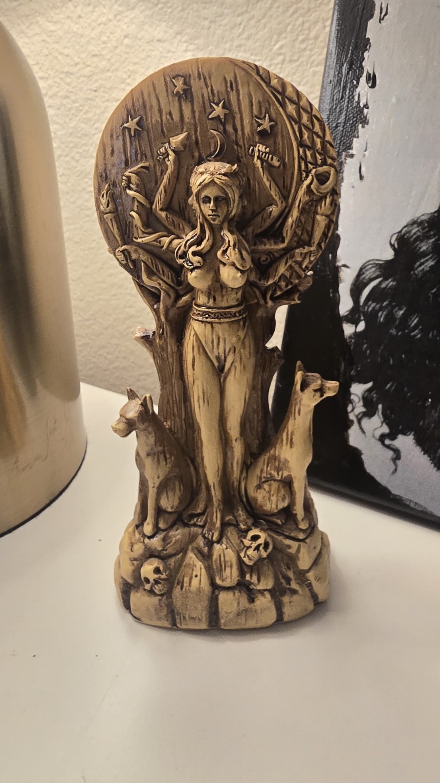 Goddess of Magic Hecate Goddess Statue, Western Goddess Statue, Magic and Wit...