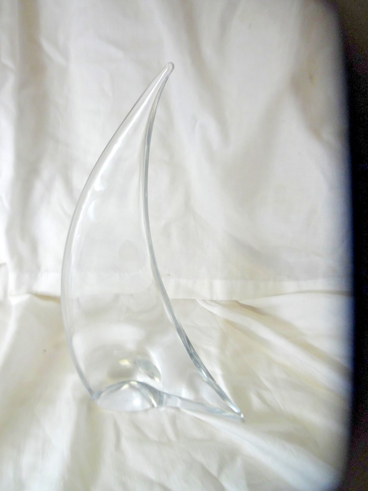 Tiffany & Co. Crystal Sail Sculpture Modernist Award 9 1/4\