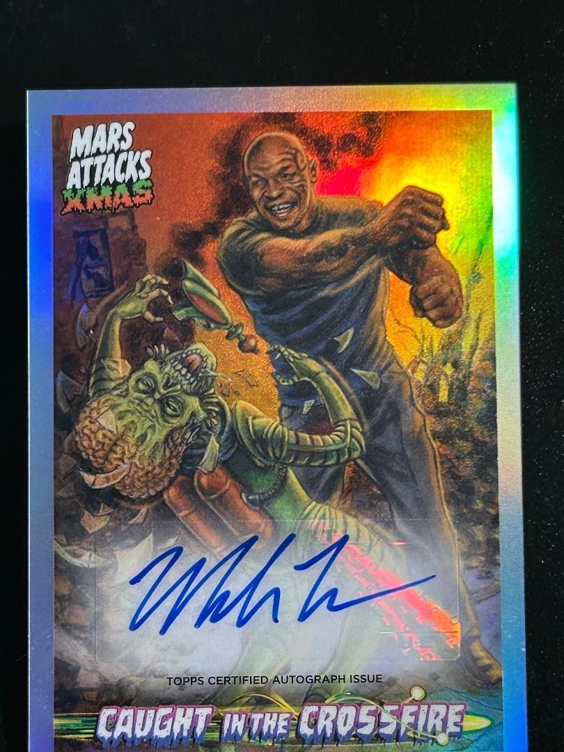 2026 Topps Mars Attacks Xmas Caught in the Crossfire Autograph Mike Tyson #CCAMS