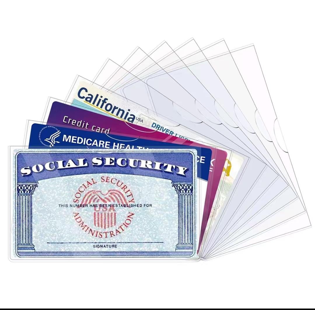 10/20/30PCS Waterproof Card Holder Sleeves Transparent Business Card Protector 