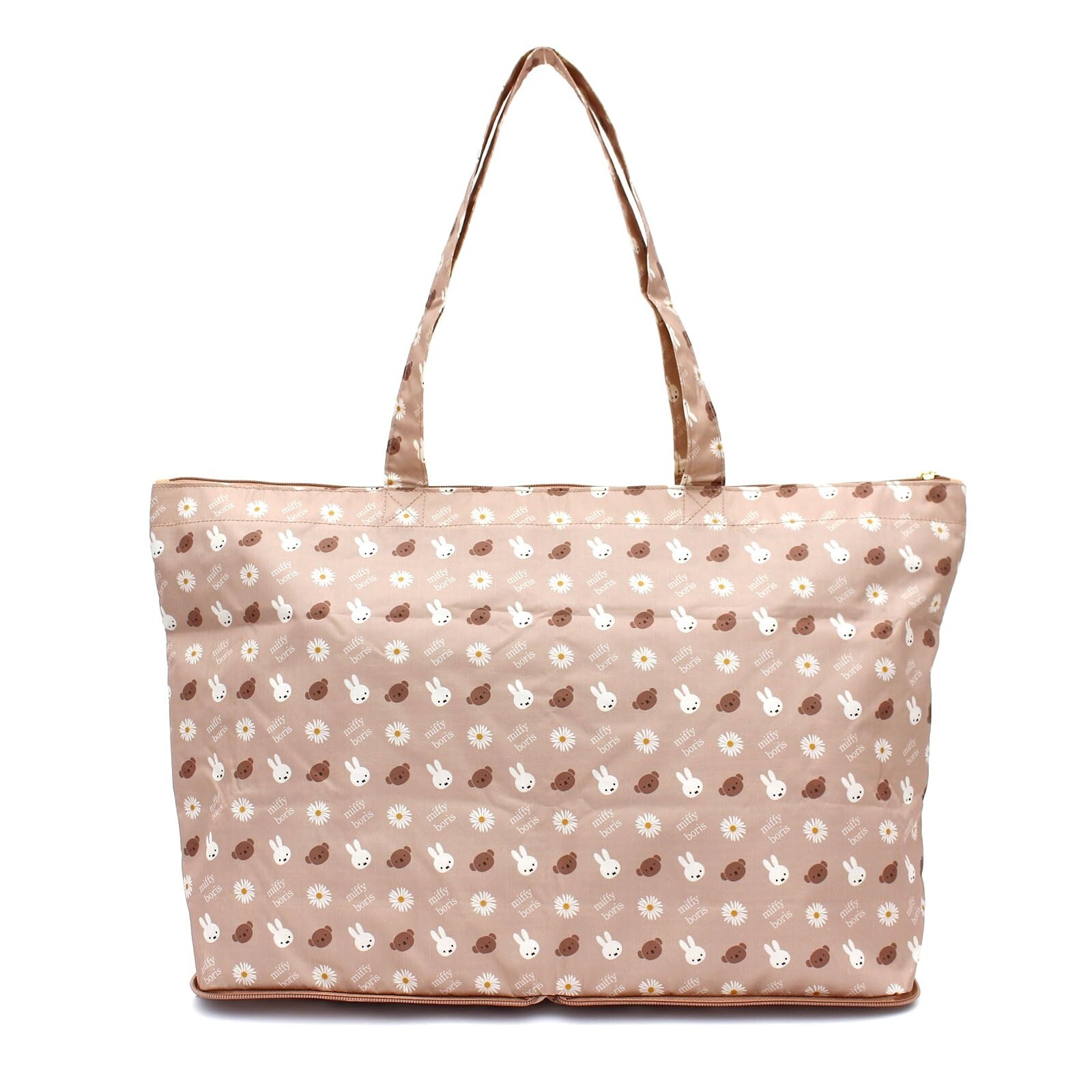 HAPITAS Folding Tote Bag dickbruna miffy×siffler Miffy & Boris Flower Mocha