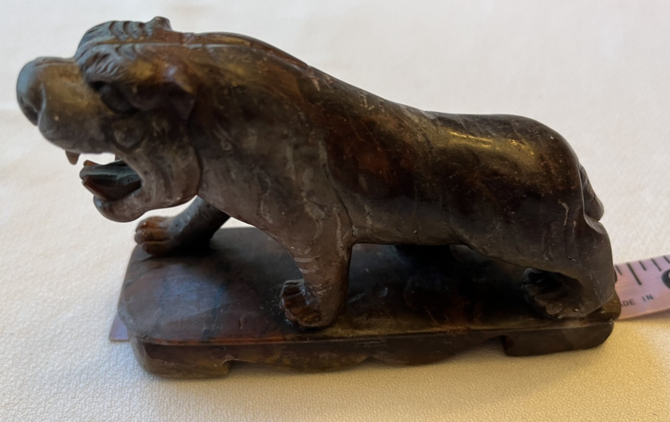 Vintage / Antique Chinese Stone Carving Lion / Tiger Gorgeous Vintage / Antique Chinese Stone Carving Lion / Tiger Gorgeous