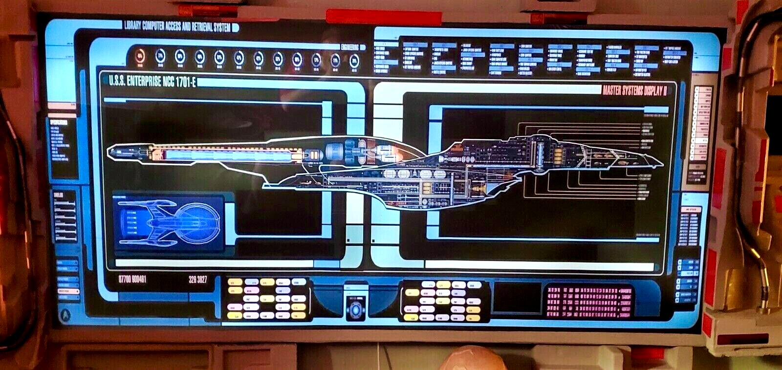 StAr TrEk prop Enterprise E  master ship Master lcars translight print 5 FOOT YA