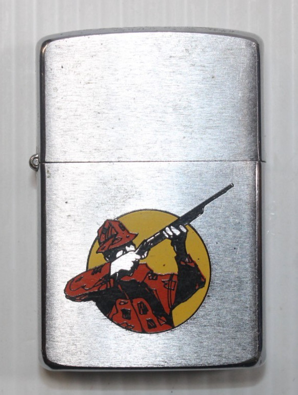 Vintage 1991 Zippo Lighter Sports Series Hunter Orange Camo Brushed   #LAR0010