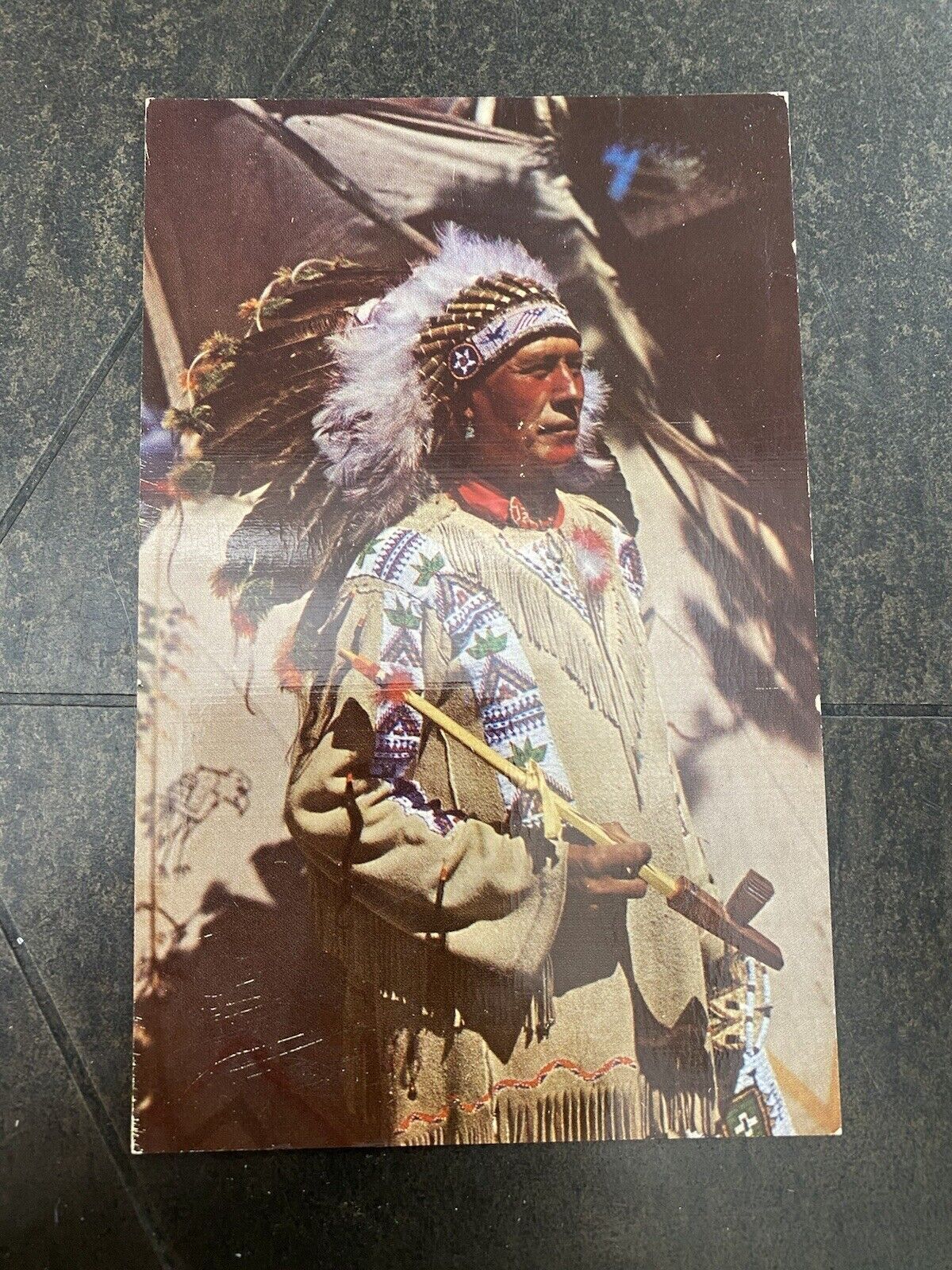 Chief Running Horse Vintage Postcard