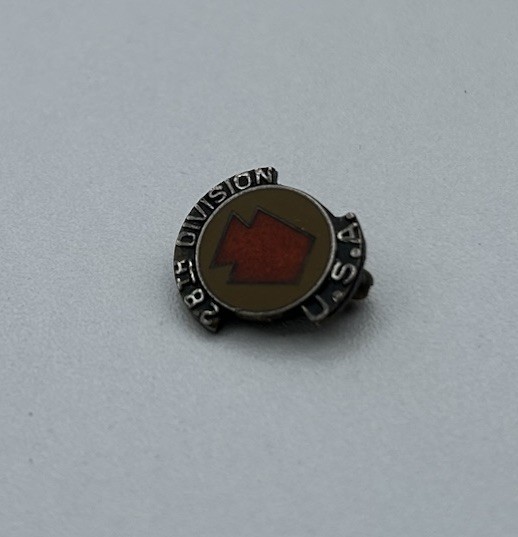 Vintage WW2 Era 28th Infantry Division USA Sterling Silver .925 Pin Badge
