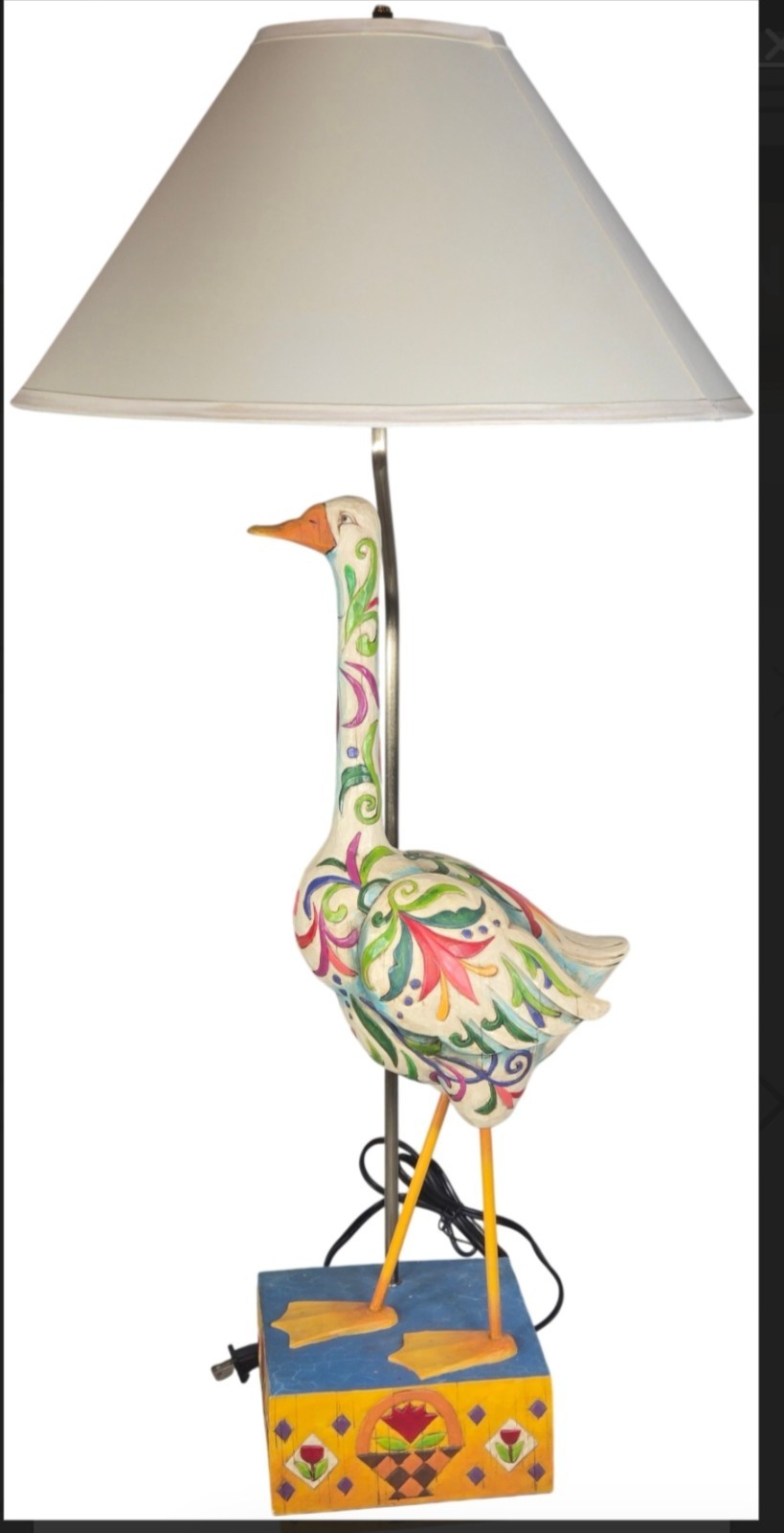 Jim Shore Heartwood Creek 2003 RETIRED Rare HTF Lady Of The Lake Goose Lamp READ Jim Shore Heartwood Creek 2003 RETIRED Rare HTF Lady Of The Lake Goose Lamp READ