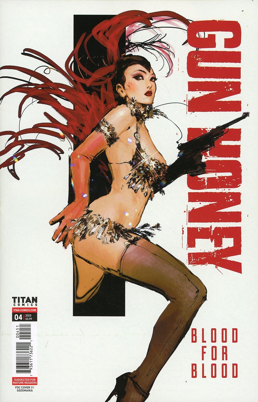 Hard Case Crime Gun Honey Blood For Blood #4 Sozomaika Sketch Variant Cover