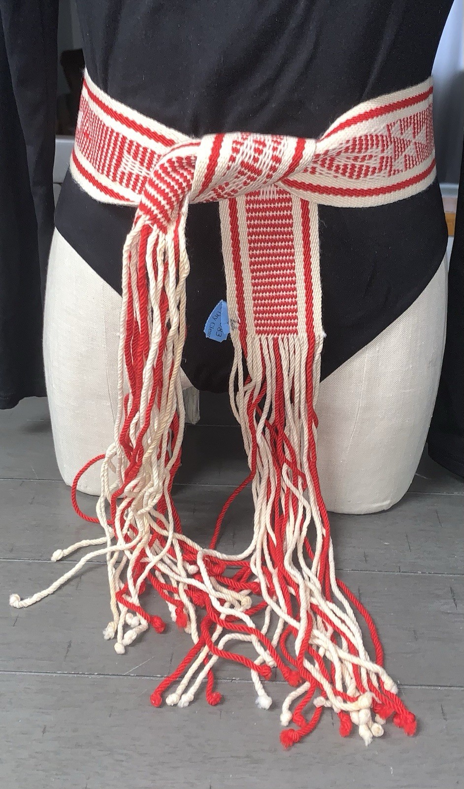 A3 1950s NAVAJO PUEBLO INDIAN DANCE WOVEN SASH BELT+ FRINGE 67