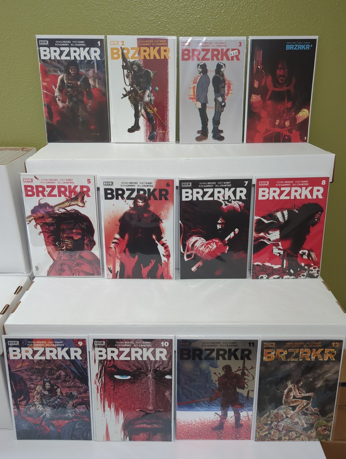 BRZRKR #1-12 BOOM 2021 Main/Variant Cover Lot VF/NM Keanu Reeves Complete Set