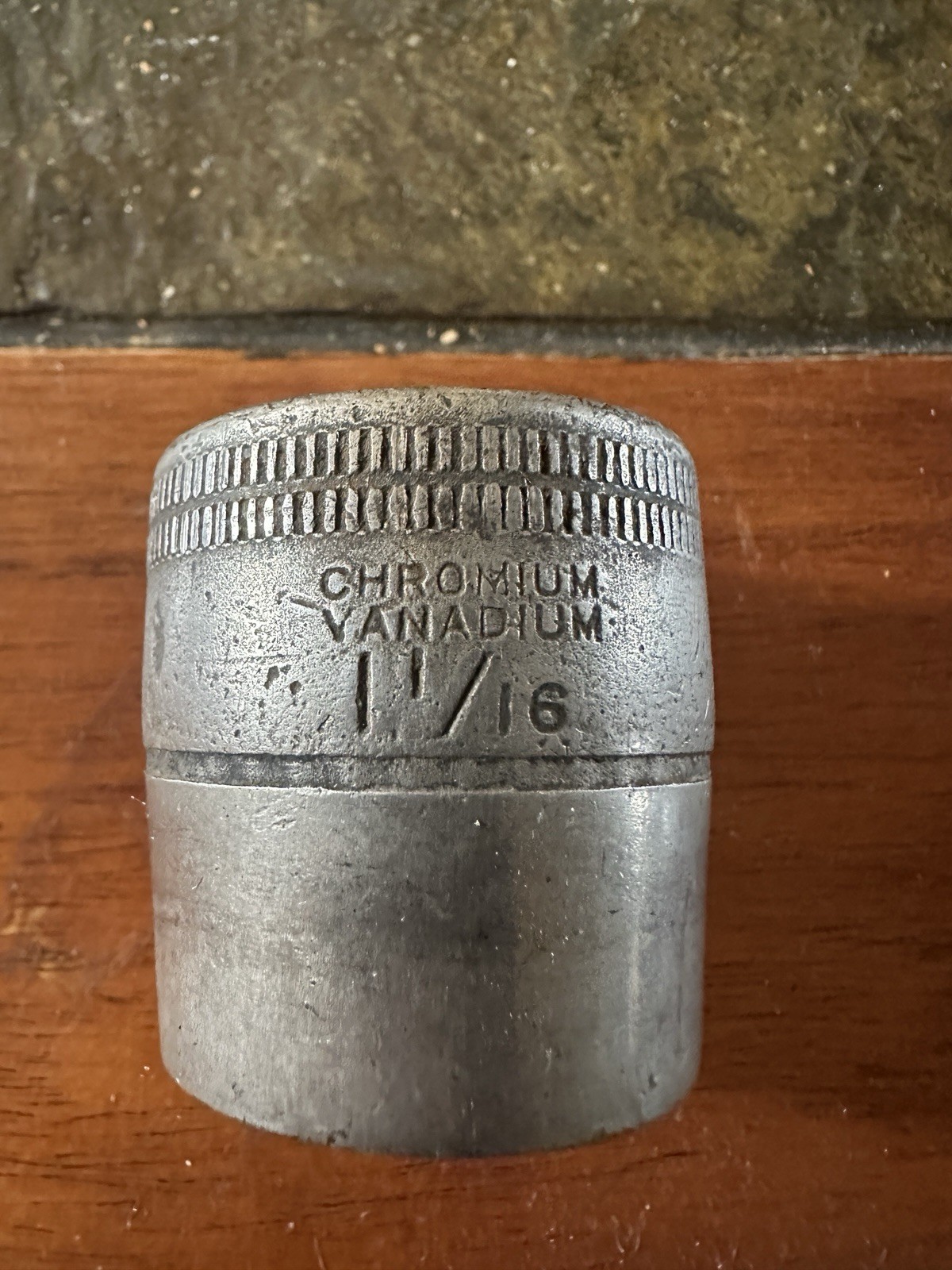 Vintage 1930s Indestro Duro 1-1/16” Socket 1/2” Drive Chromium Vanadium USA