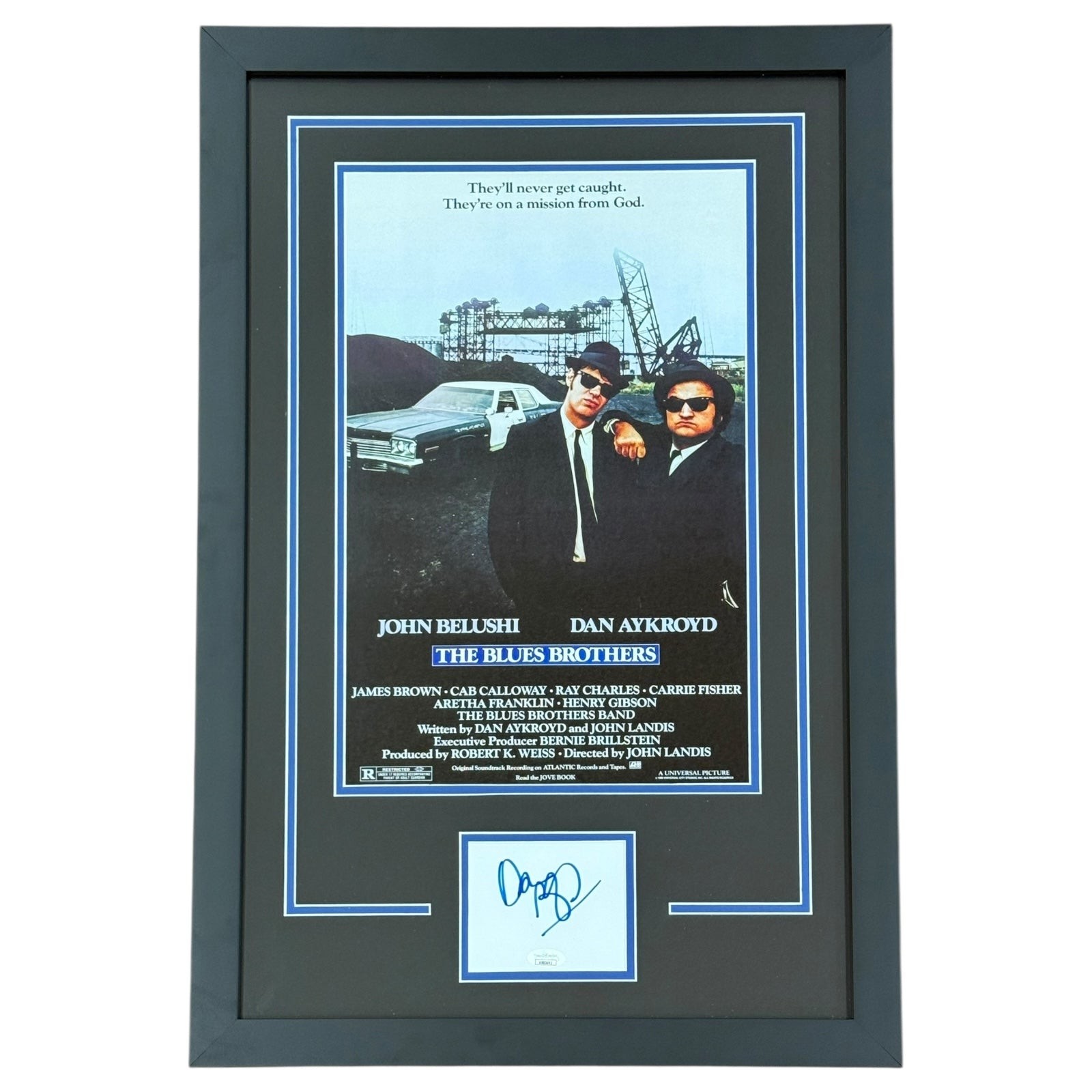 Blues Brothers 11x17 Movie Poster Deluxe Framed with Dan Aykroyd Autograph - JSA Blues Brothers 11x17 Movie Poster Deluxe Framed with Dan Aykroyd Autograph - JSA