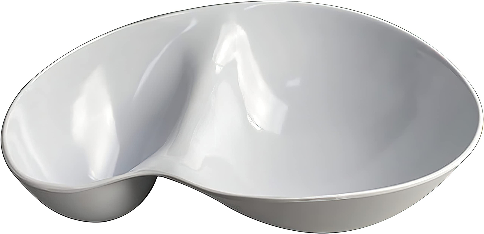 Chip and Dip Bowl Chip and Dip Serving Set Melamine Tray Divided Platters, White